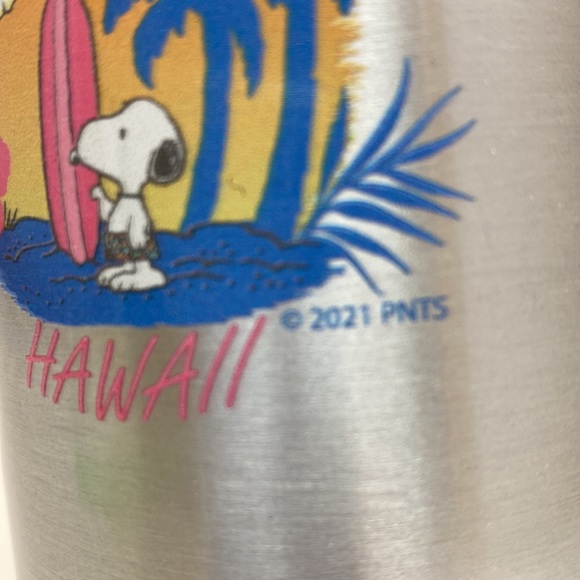 Snoopy Hawaii bottle with screw cap NWT! Silver with Snoopy surfboard design - Picture 13 of 13